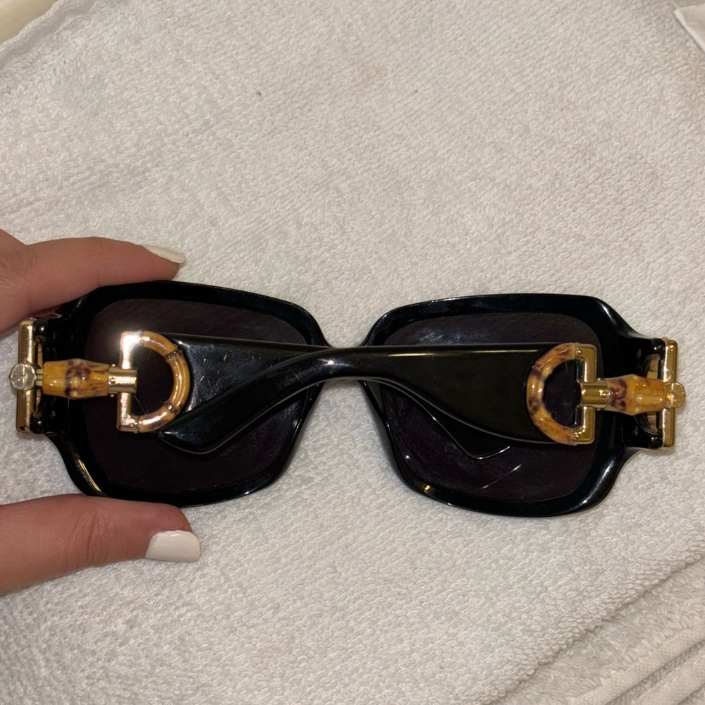 Gucci bamboo sunglasses black